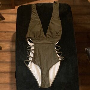 Size S women’s black one piece swimsuit